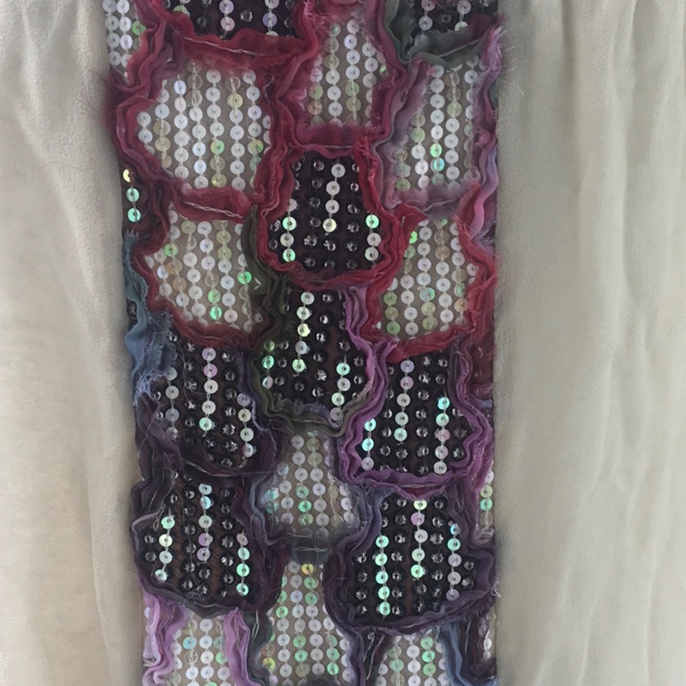 Burning Torch  chiffon tank, sequin front - Picture 2 of 7